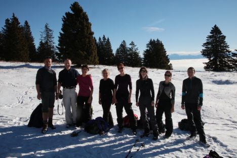 7 janvier col du Marchairuz dans raquettes