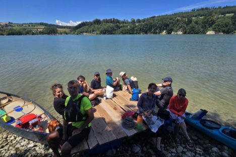12 juillet kayak ou canoë sur le lac de Schiffenen