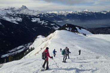 18 janvier sortie raquettes à la Motte, Bovonne