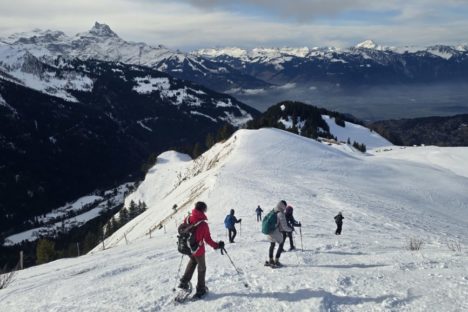 18 janvier sortie raquettes à la Motte, Bovonne